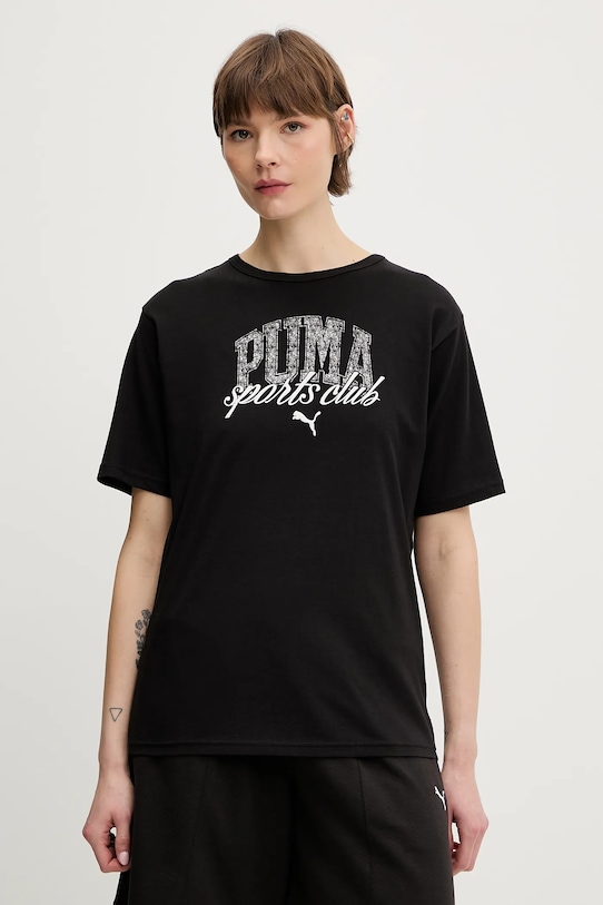 

Хлопковая футболка Puma, черный