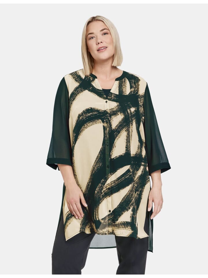

Блуза SAMOON 3/4 Arm, цвет black gemustert