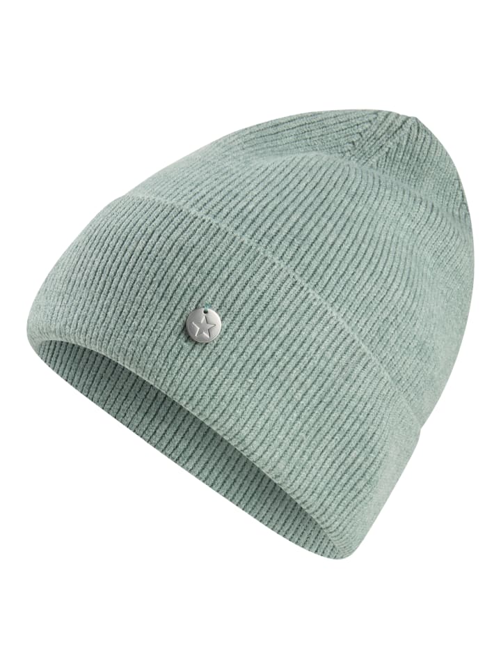 

Вязаная шапка в цвете зеленый меланж Laura Scott