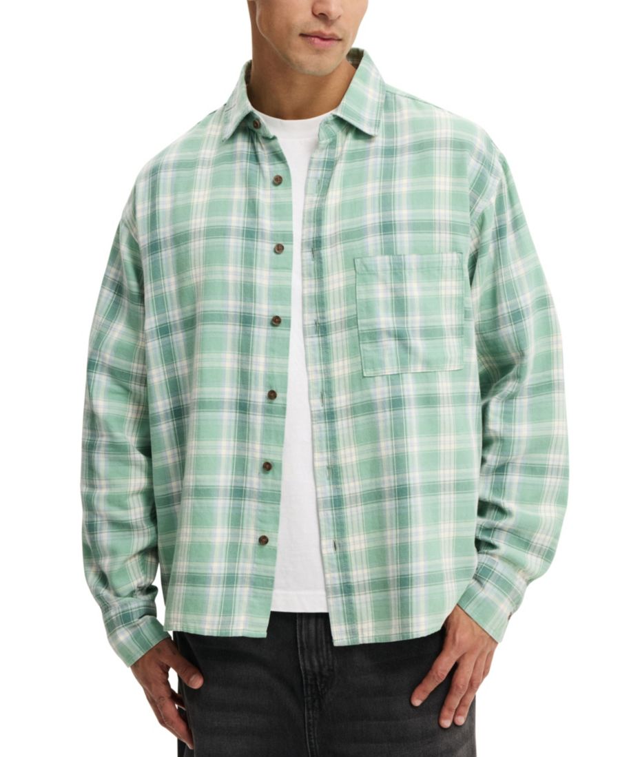

Мужская рубашка с длинными рукавами Tribeca COTTON ON, Green