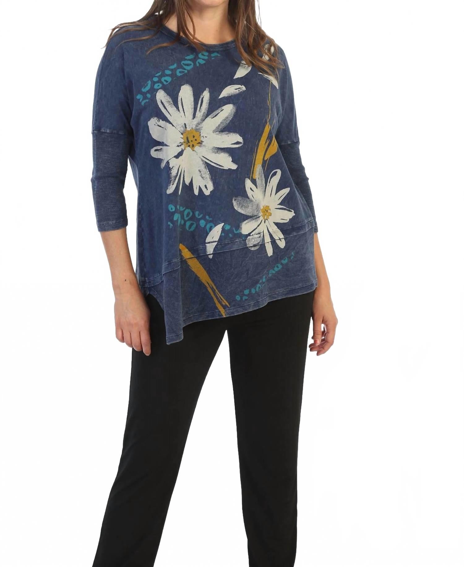 

Футболка Cherish с рукавом долман из денима в стиле минеральной мойки Jess & Jane, Denim