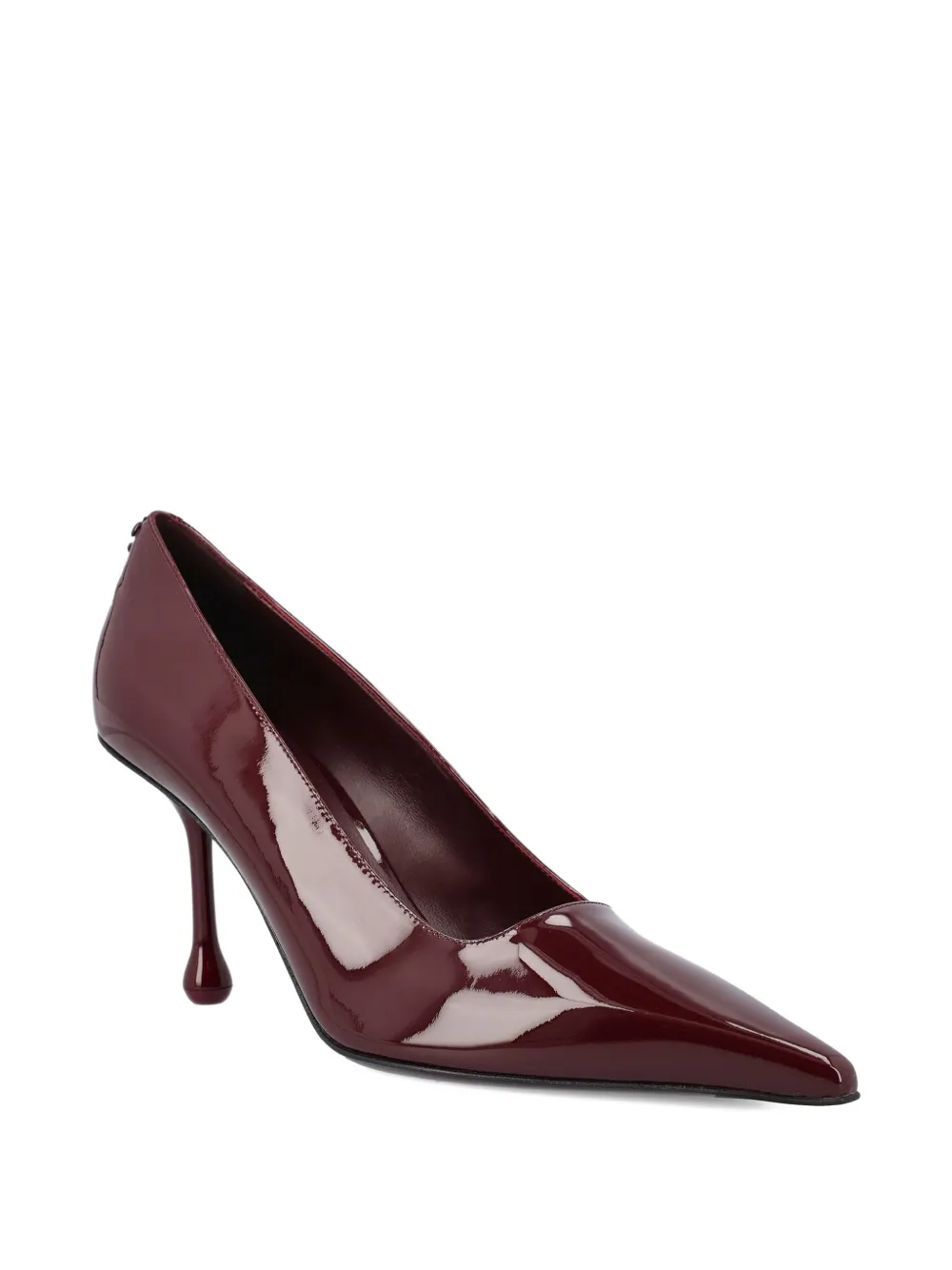 Туфли-лодочки Ixia из лакированной кожи с заостренным мысом, каблук 80 мм JIMMY CHOO, красный — фото 2