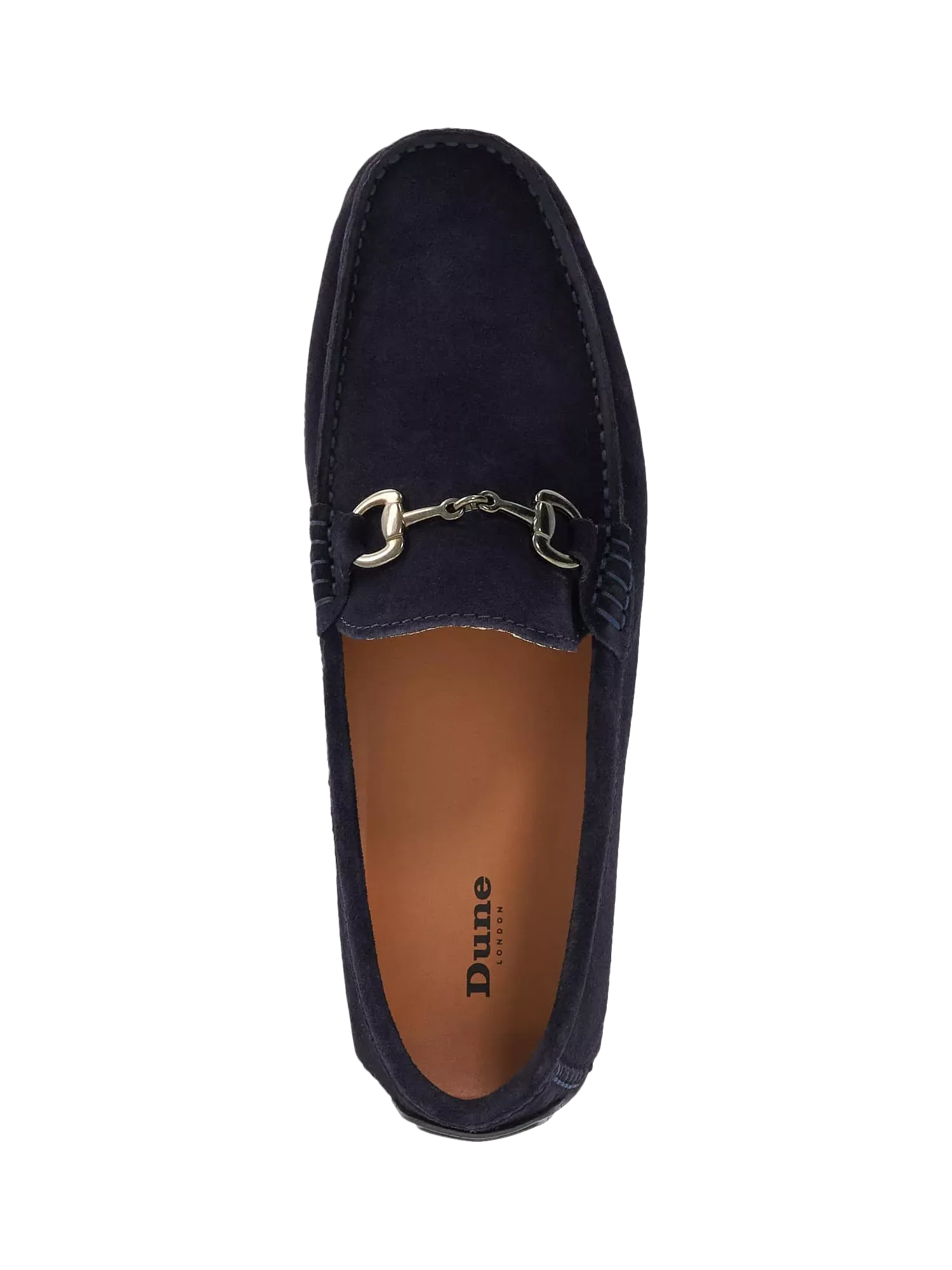 Мокасины-лоферы Brackon из замши с отделкой под кинжал Dune London, Navy — фото 4