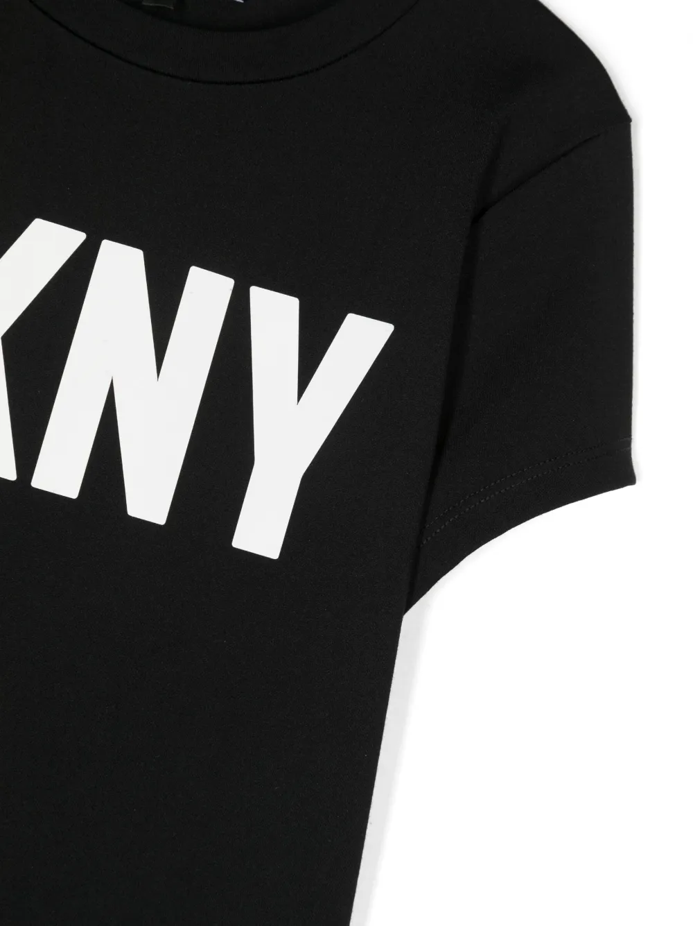 Платье с сетчатым верхом и логотипом Dkny Kids, зеленый — фото 3
