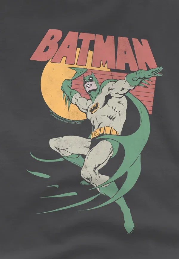 Футболка Cotton Soul Batman 70's batman print t-shirt, антрацит — фото 3