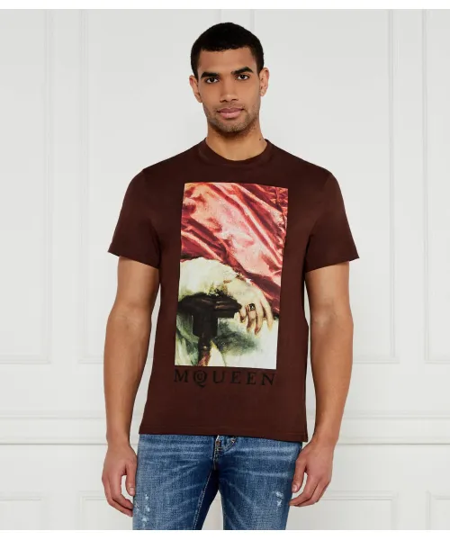 

Футболка Regular fit Alexander Mcqueen, коричневый