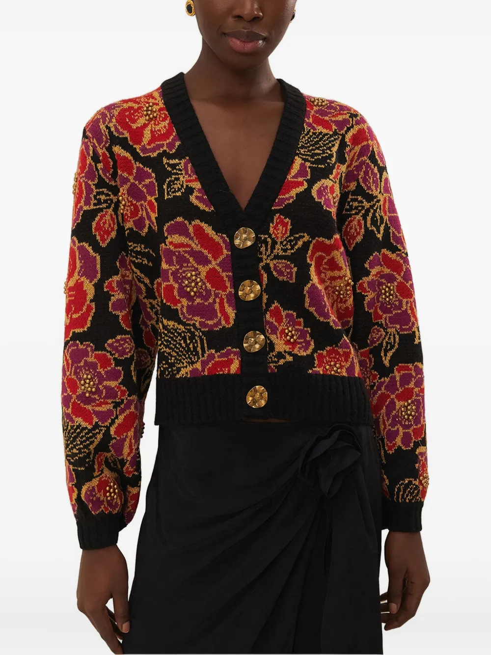 

Блестящий кардиган Chita FARM Rio, черный