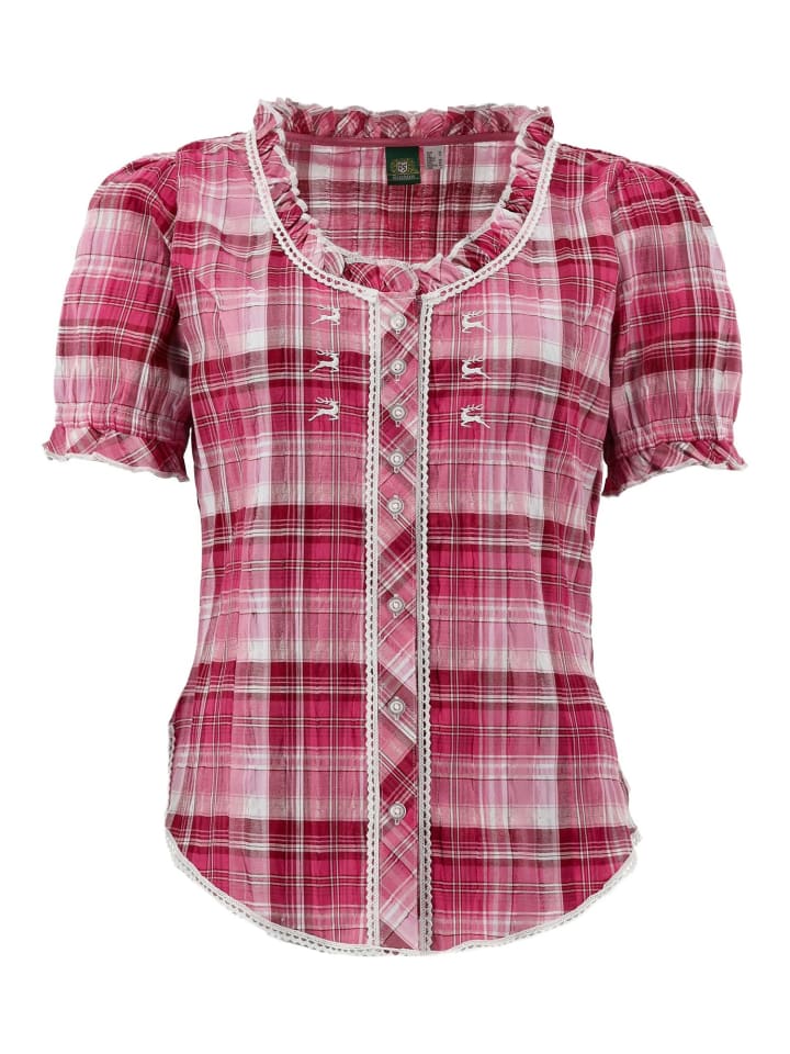 

Традиционная блузка смусу темно-красного цвета OS-Trachten