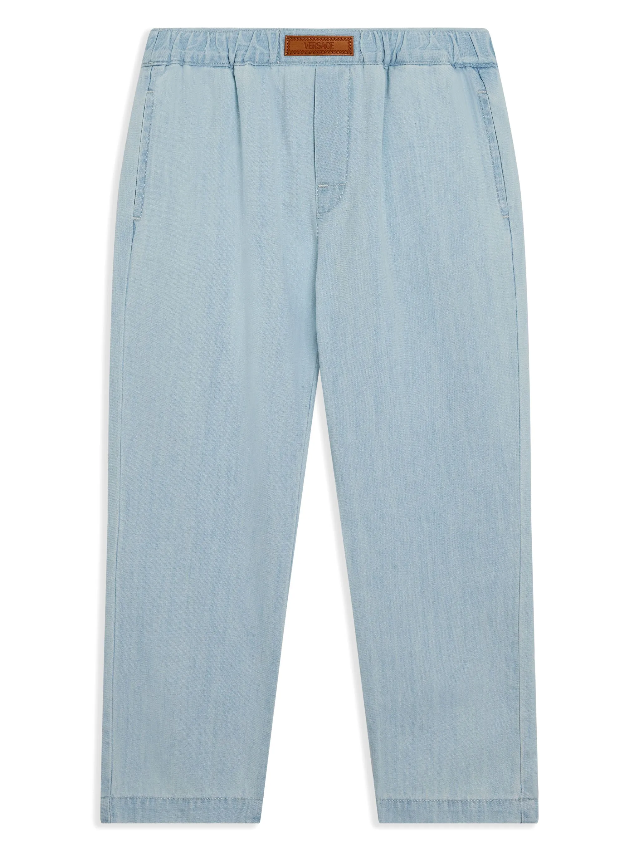 

Прямые джинсы с логотипом Versace Kids, синий