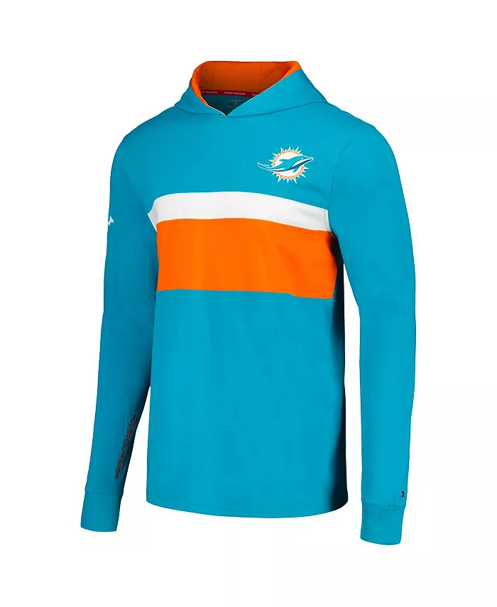 Мужская толстовка с длинным рукавом Aqua Miami Dolphins Morgan Tommy Hilfiger — фото 2