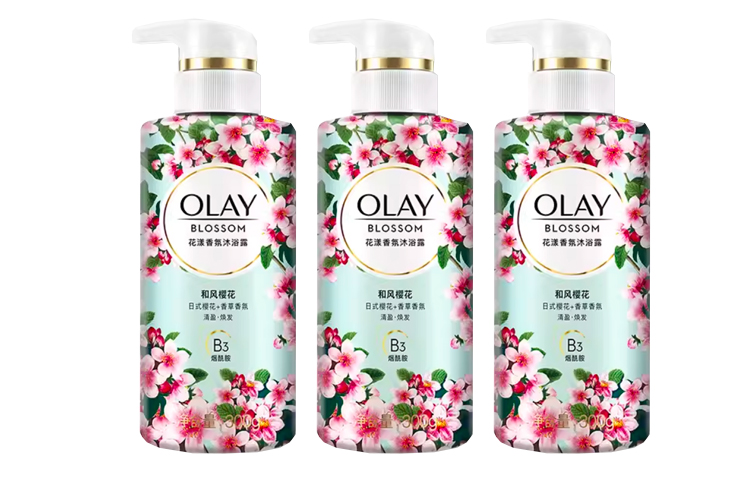 Гель для душа Olay Blossom с ароматом сакуры, очищающий, 300 г х 3 — фото 2