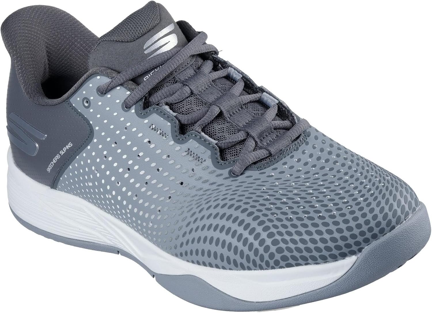 

Мужские кроссовки Skechers Viper Court Reload с легким надеванием без рук, серый