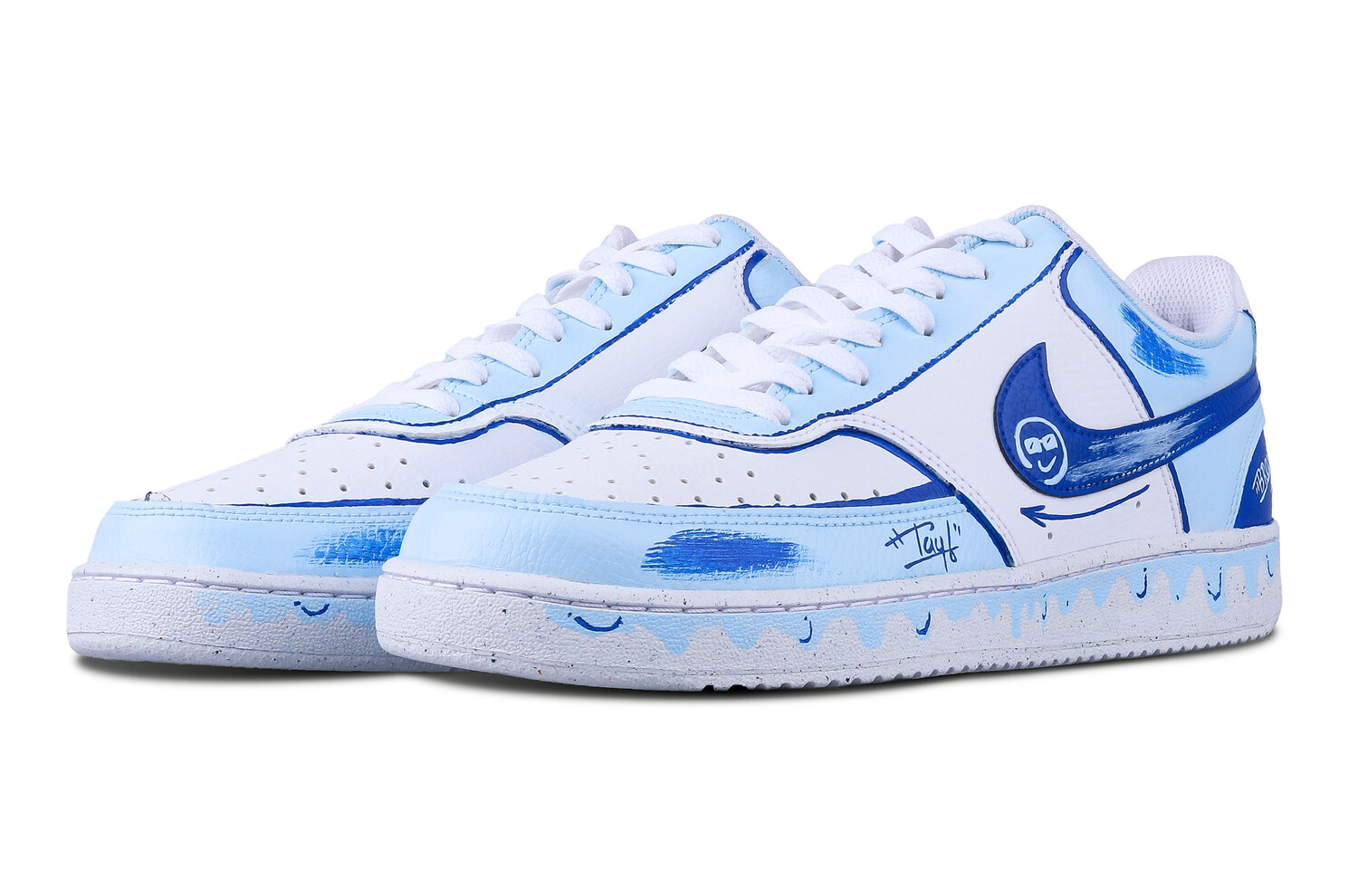 

Кроссовки Nike Court Vision 1 Skateboard Shoes Women's Low-Top White, белый
