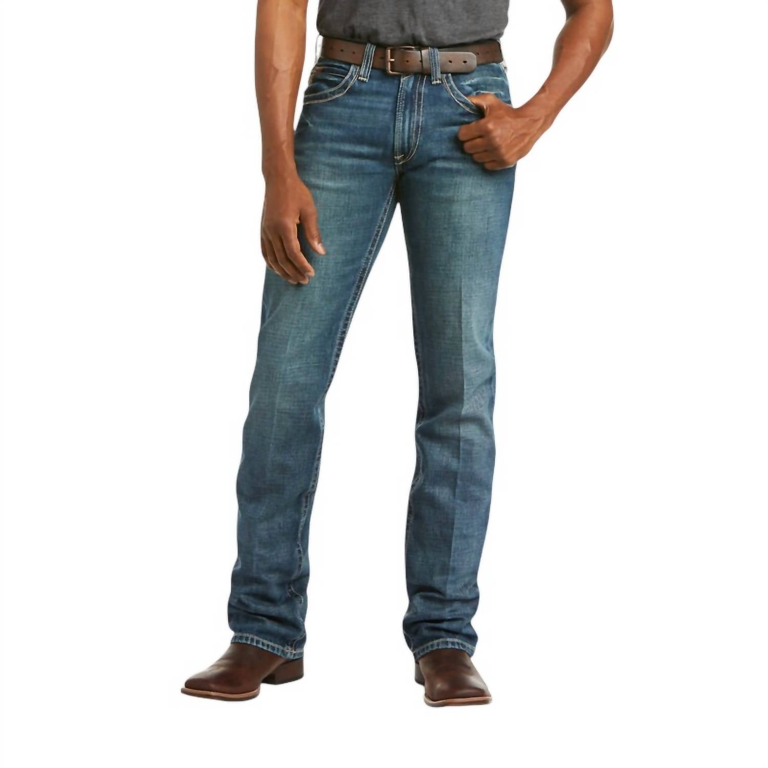 

Мужские джинсы M5 Slim Boundary Stackable Straight Leg - Длина: 42 дюйма в Gulch ARIAT