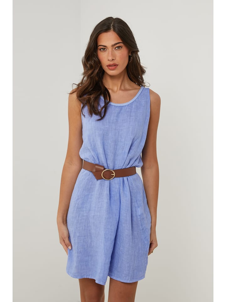 

Le Monde du Lin Льняное платье кобальтово-синего цвета