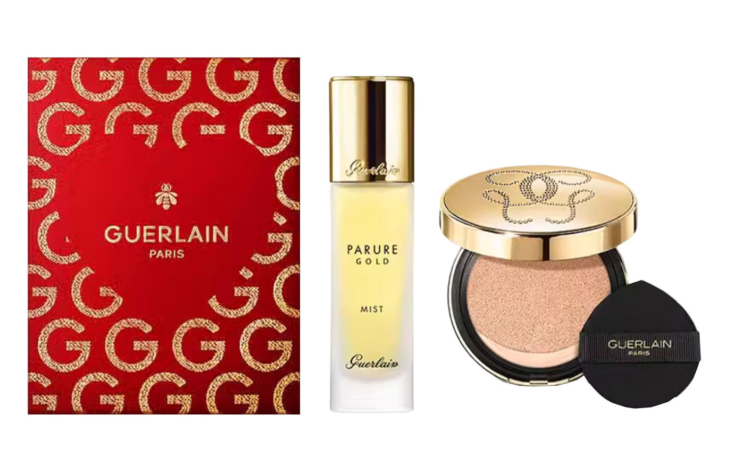 GUERLAIN JIAOLAN Golden Diamond Radiance спрей-фиксатор макияжа набор для макияжа сияющий корректор тона кожи 14,5г+30мл — фото 3