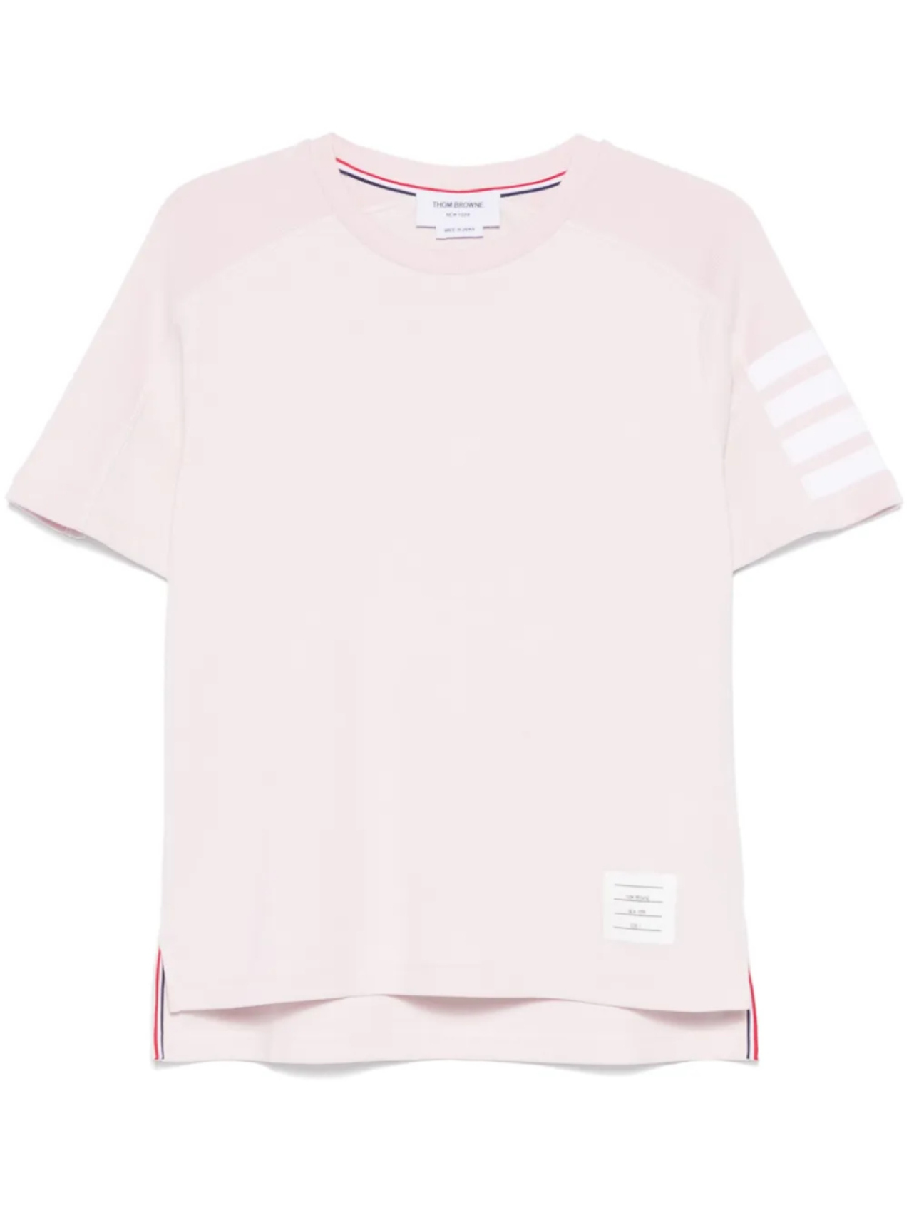 

Thom Browne футболка с полосками 4-Bar, розовый