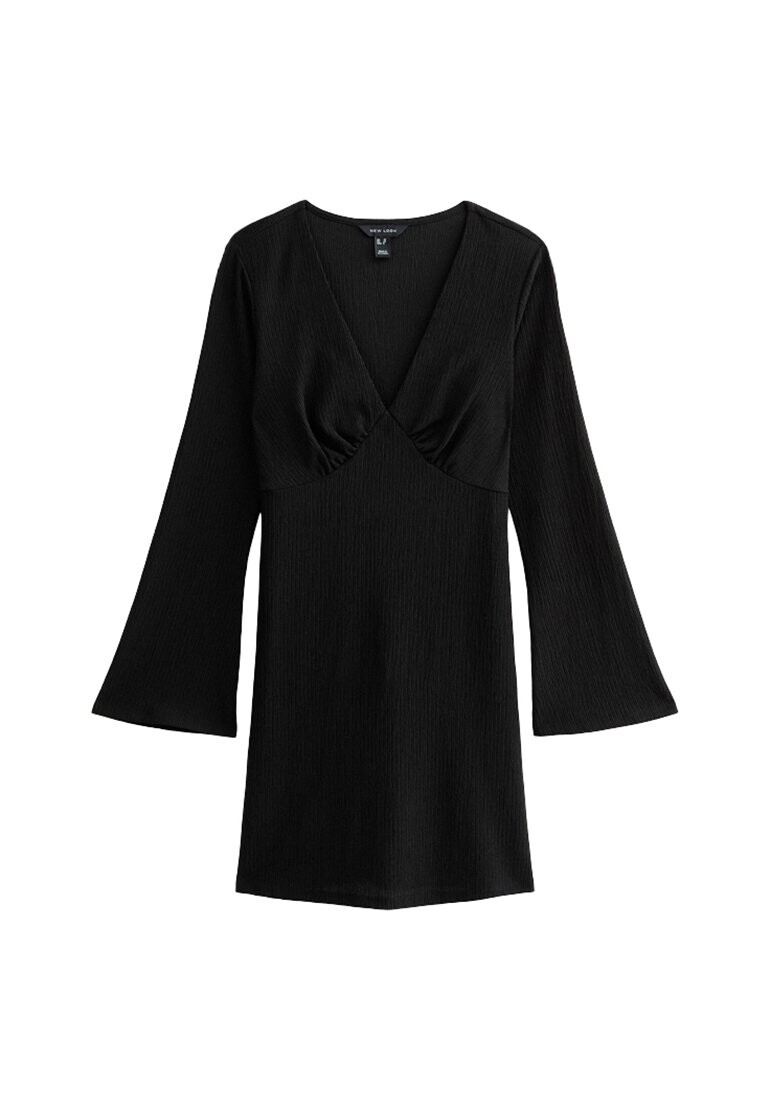 

Повседневное платье LONG SLEEVE CRINKLE MINI New Look, черный
