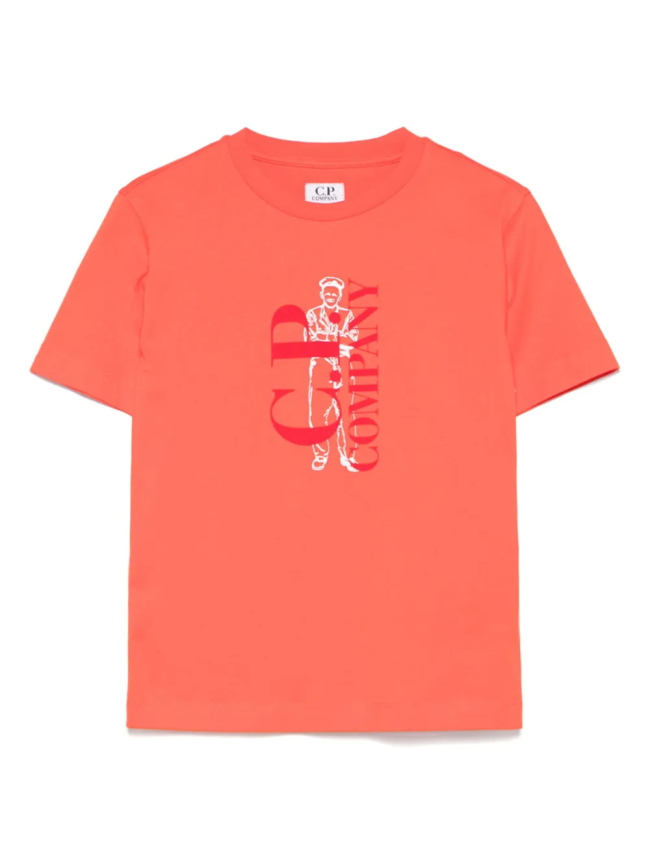 

Футболка с логотипом C.P. Company Kids, оранжевый