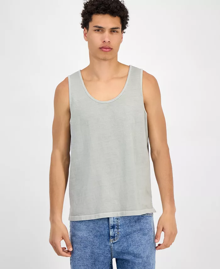 

Мужская постиранная майка Tank Sun + Stone, зеленый