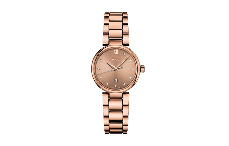 

MIDO Часы Baroncelli Collection Quartz Movement Women's Watch 29mm Pink Watch Dial PVD Coating Watch Case PVD Coating Strap