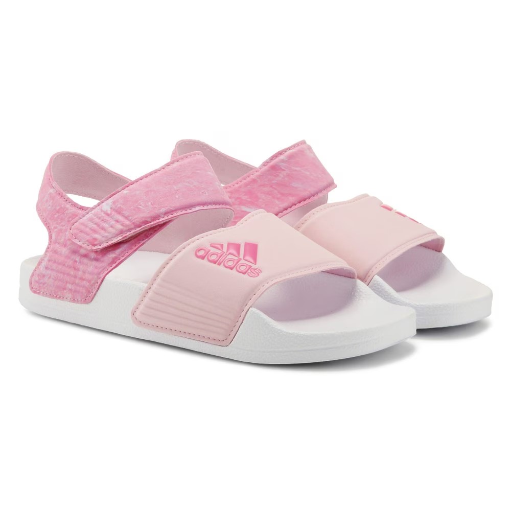 

Сандалии Adilette для маленьких/больших детей Adidas, розовый