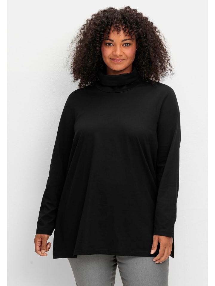 

Футболка sheego Langarmshirt, черный