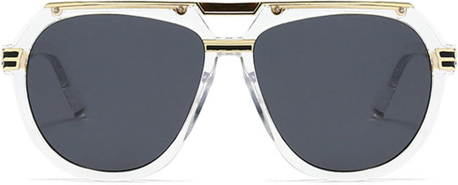 

Солнцезащитные очки Helena Retro с двойной перемычкой, увеличенного размера, в стиле «пилот», модные градиентные очки для женщин и мужчин с защитой от УФ-излучения UV400, трендовые очки для активного отдыха, C3