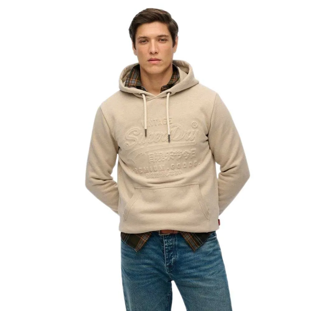 

Худи Superdry Embossed Vl Graphic, бежевый