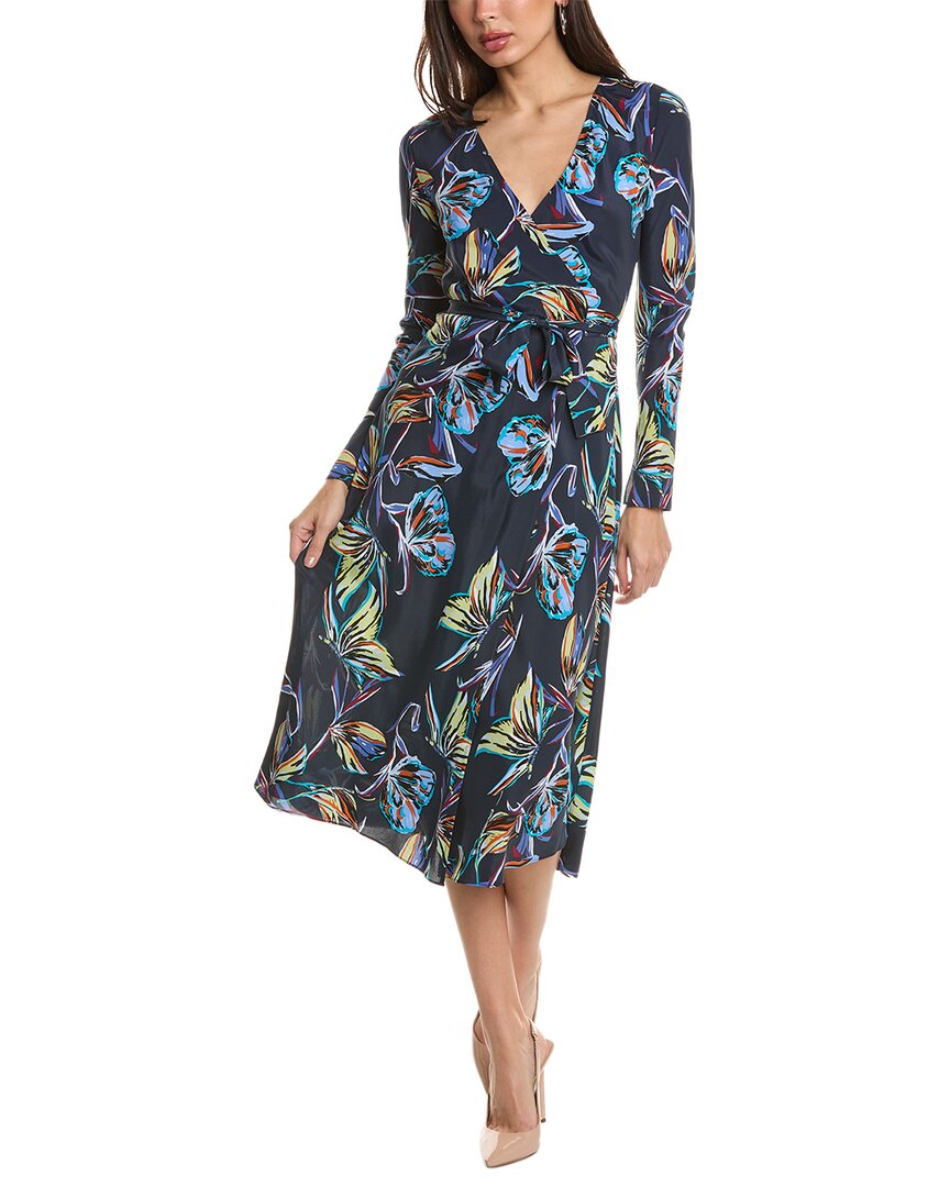 

Платье-халат Diane von Furstenberg Tilly из смесового шелка, синий