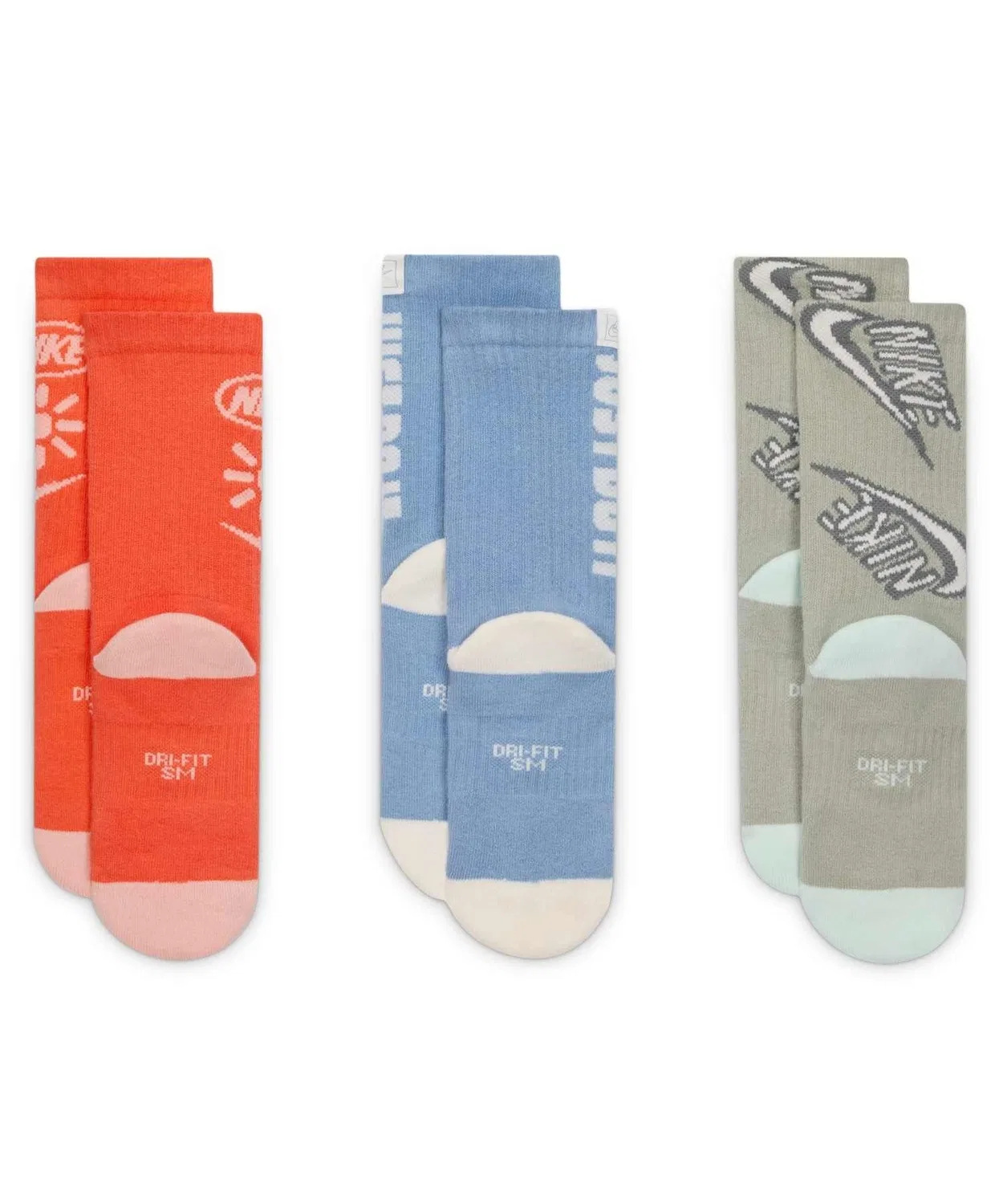 Носки Nike Everyday Plus Kids Cushioned Crew 3 пары, мультицвет — фото 3