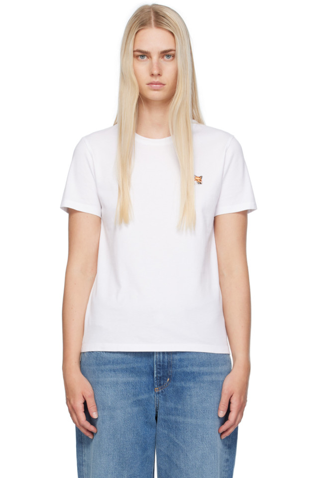 

Футболка с головой лисы Maison Kitsuné, белый