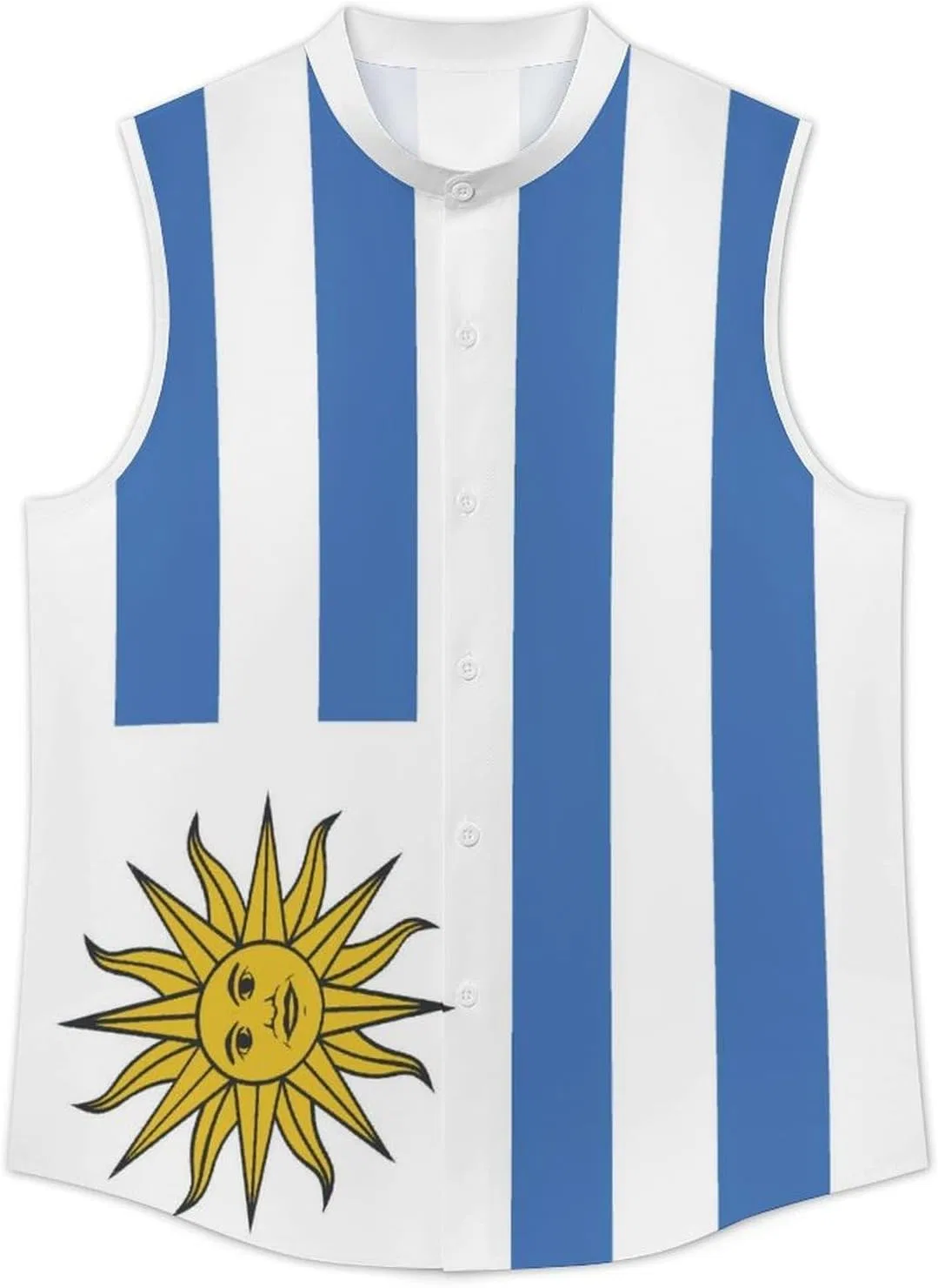 Мужская майка Ug Flag Running, белый, размерная линейка S-4XL — фото 3