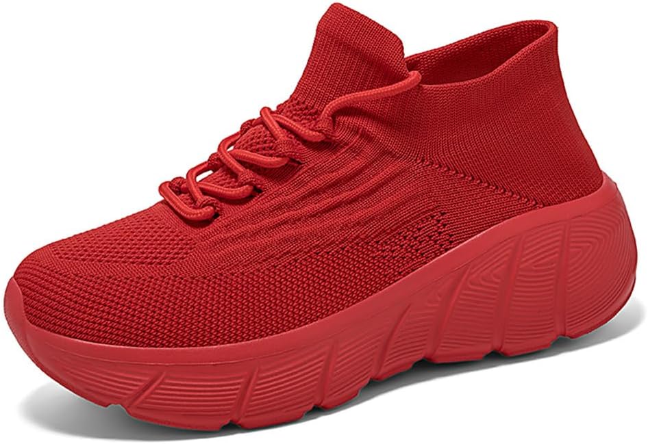 

LEADER SHOW Мужские кроссовки слипоны для ходьбы, дышащие, легкие, нескользящие, сетчатые для спортзала, красный