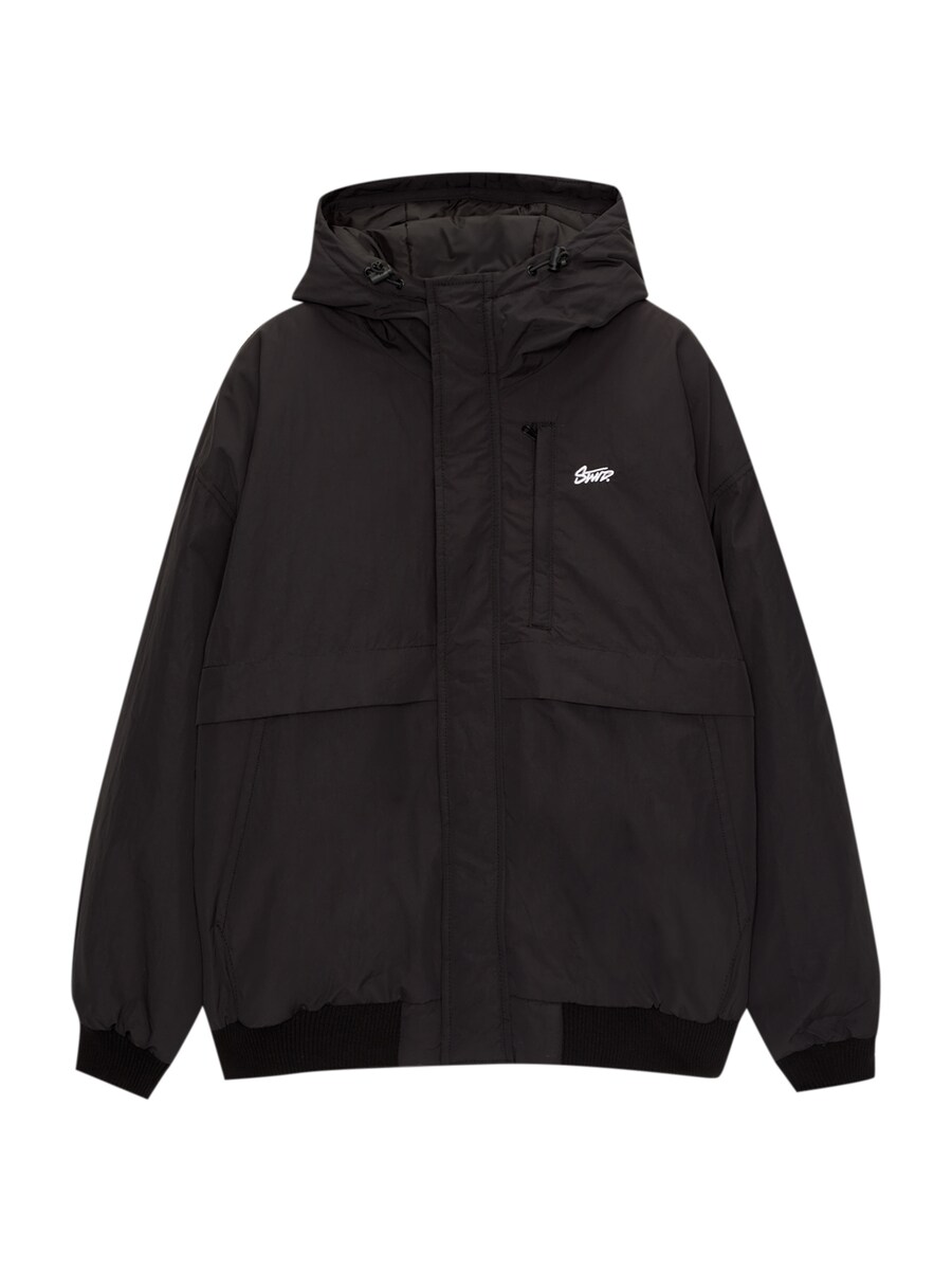 

Куртка межсезонная Pull&Bear, черный