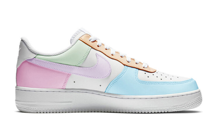 Кроссовки Nike Air Force 1 Lifestyle Shoes Men Low-top White/blue/green/pink/red, белый — фото 2