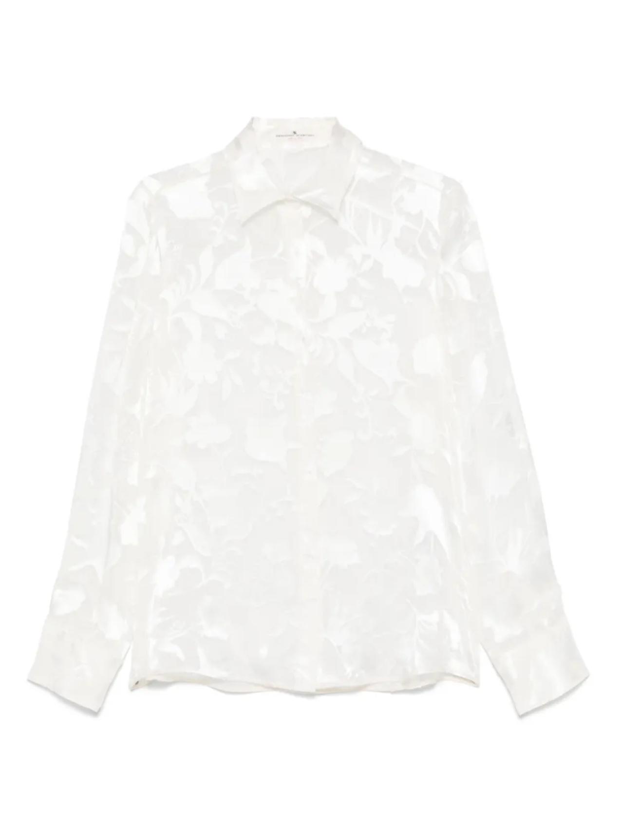 

Рубашка с цветочным жаккардом Ermanno Scervino, белый