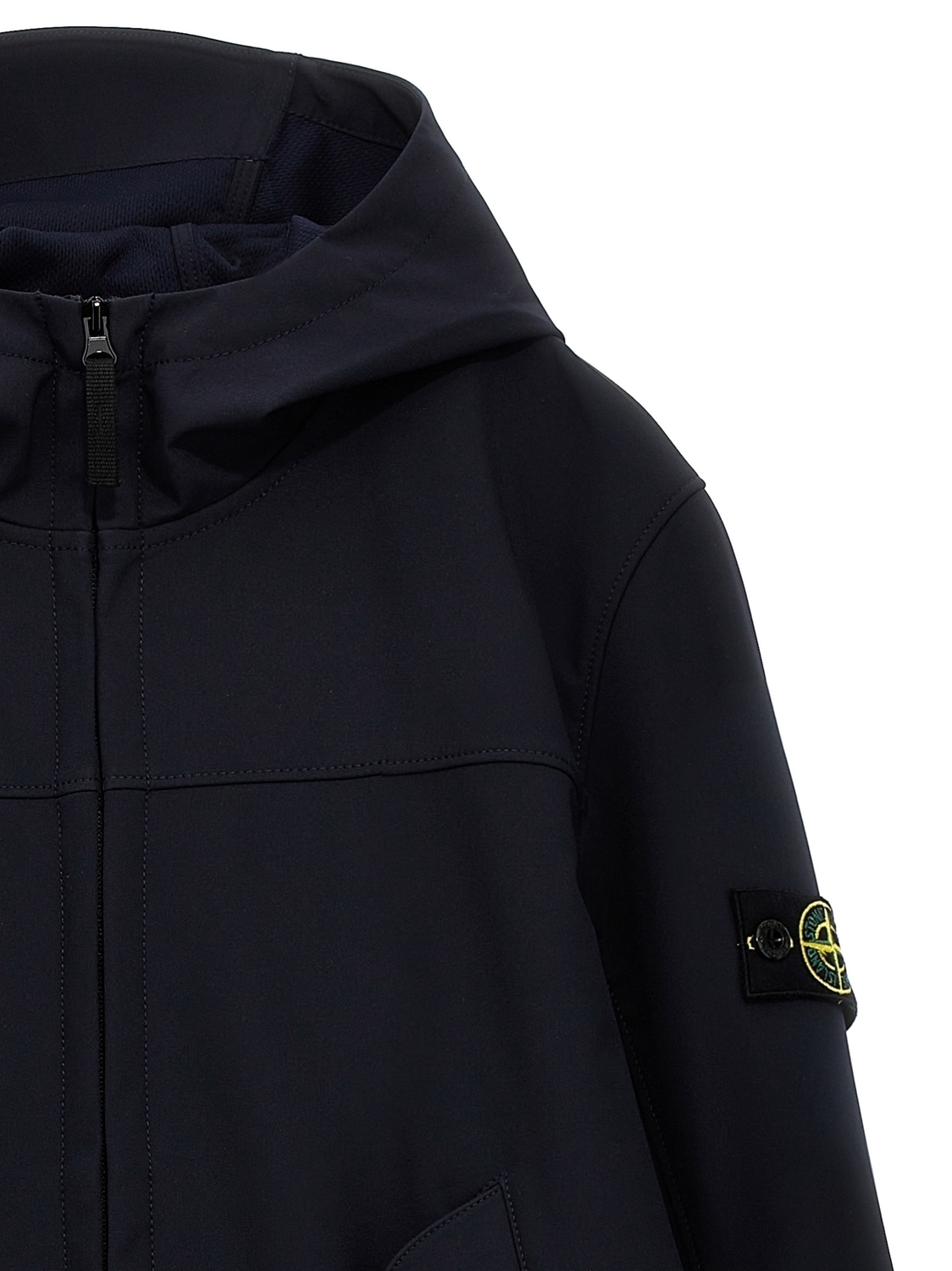 Куртка из легкой мягкой ткани Soft Shell-R с технологией e.dye Stone Island Junior, синий — фото 3