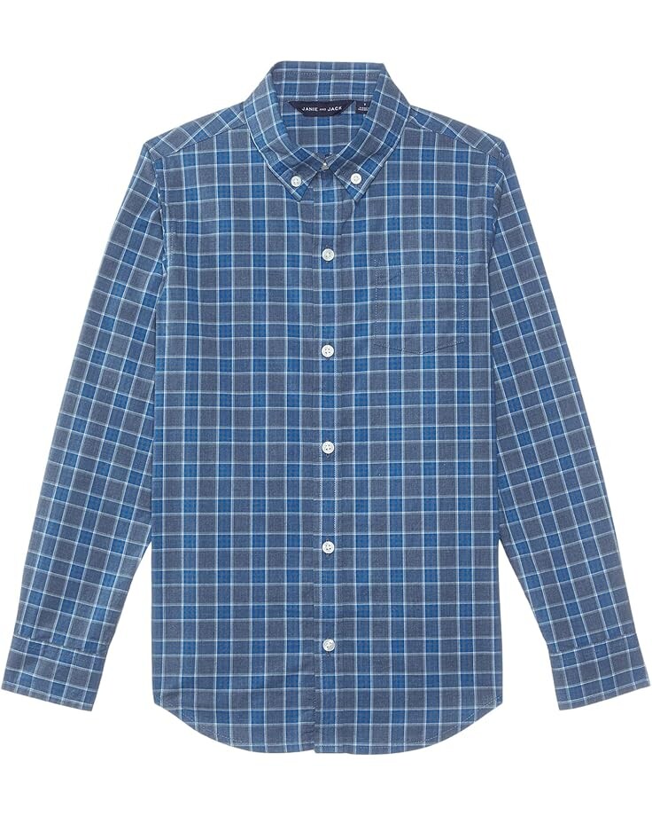 

Топ Janie and Jack Plaid Button-Down Top, разноцветный