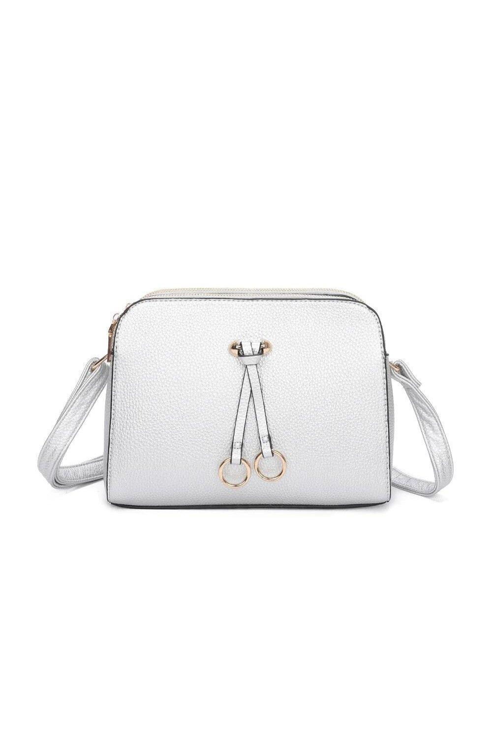 

Сумка через плечо Yubiwa Twin Rings Charm с тремя отделениями из искусственной кожи Fontanella Fashion, серебро, Серый, Сумка через плечо Yubiwa Twin Rings Charm с тремя отделениями из искусственной кожи Fontanella Fashion, серебро