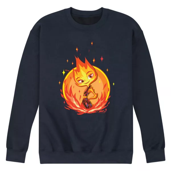 

Мужская флисовая толстовка Elemental с эмблемой Ember Disney, синий