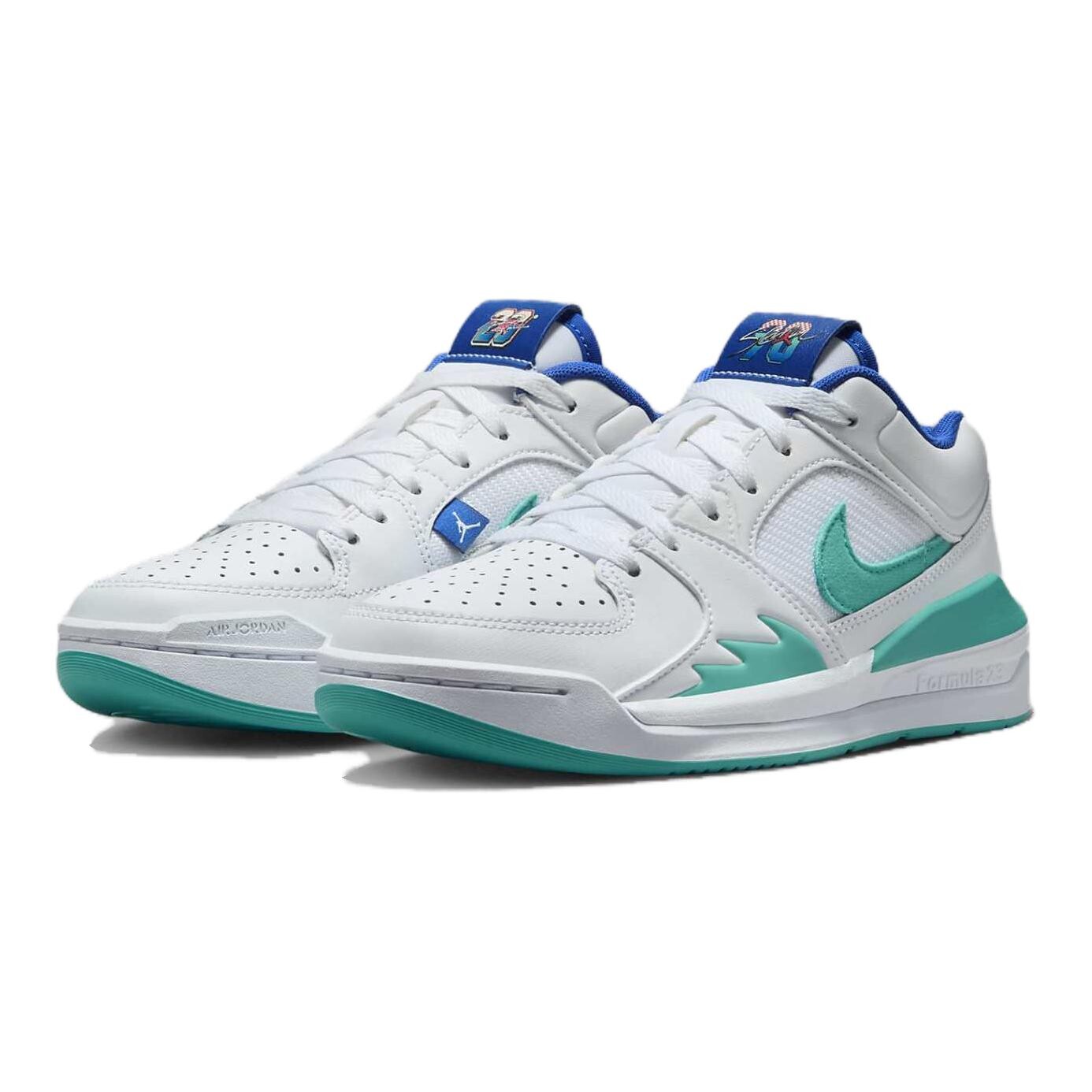 Кроссовки Stadium 90 Kids GS Low-top Белый / Изумрудно-зеленый / Оранжево-красный / Королевский зеленый Jordan, красный — фото 3