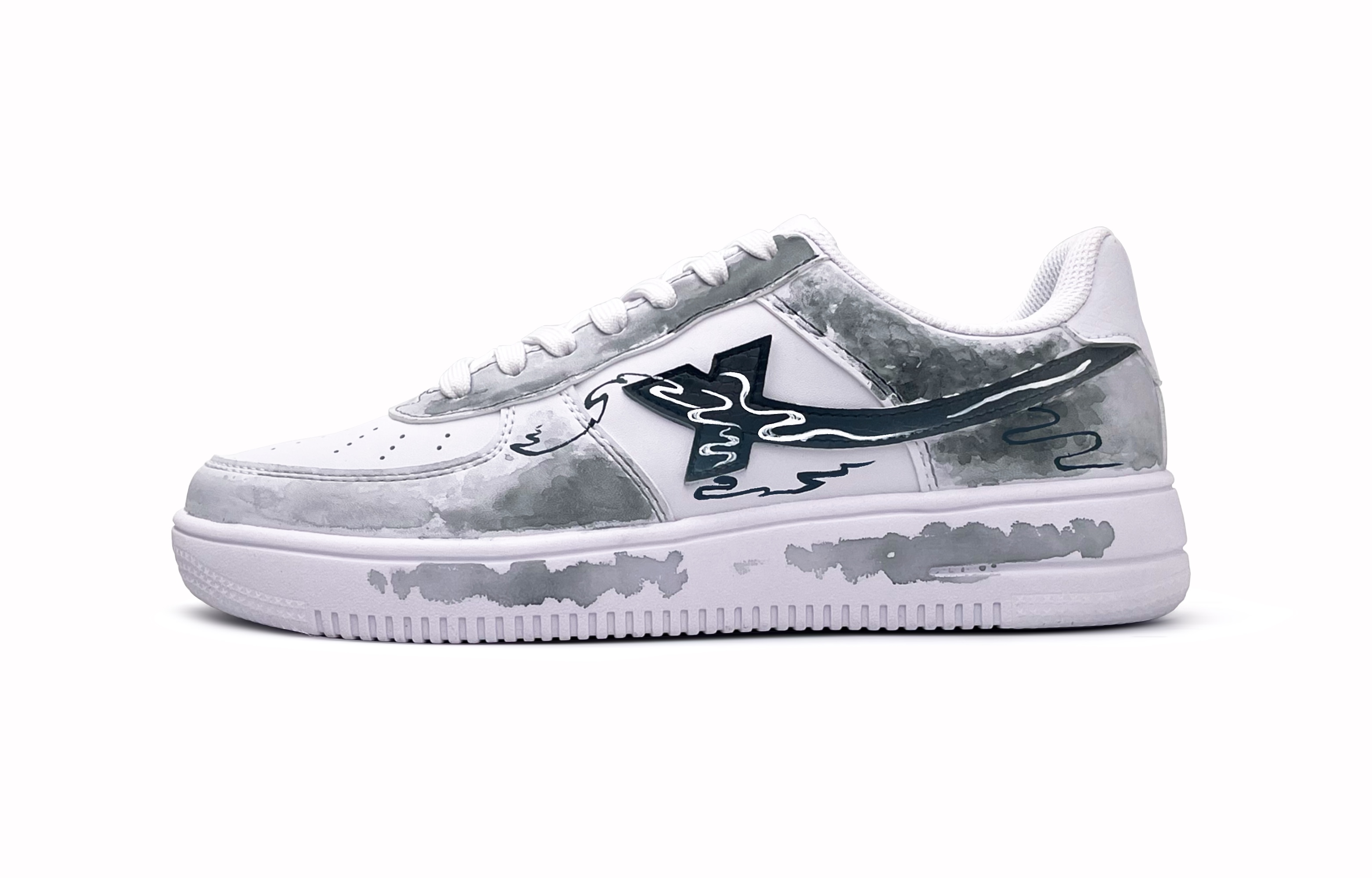 

XTEP Кроссовки Air Force One Low Top для скейтбординга, мужские, белые, серые