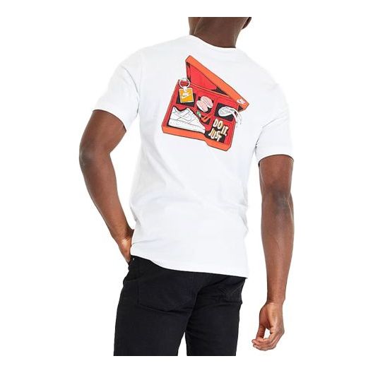 

Футболка Men's Nike Box Printing Short Sleeve White T-Shirt, белый