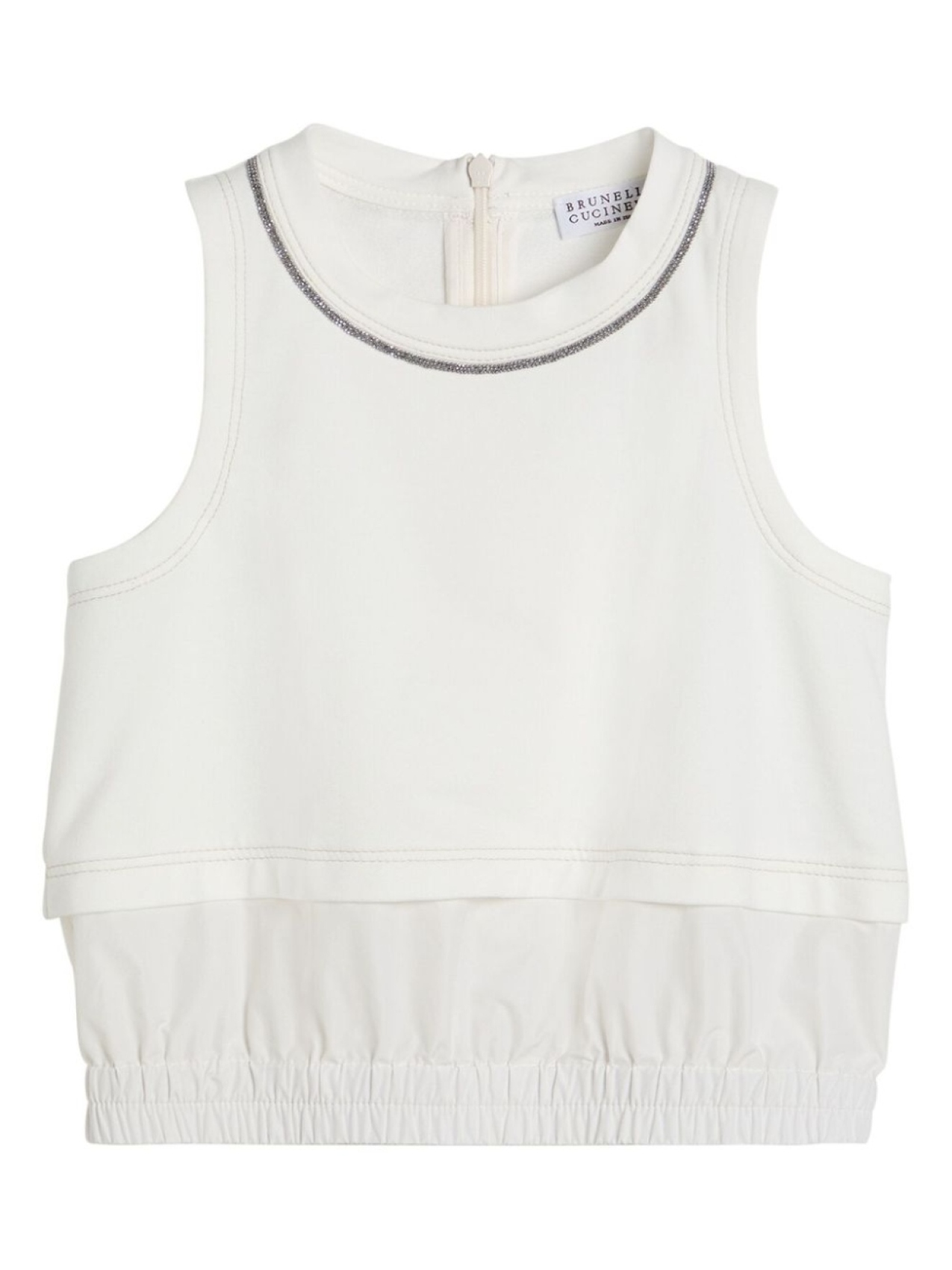 

Brunello Cucinelli Kids легкий топ, белый