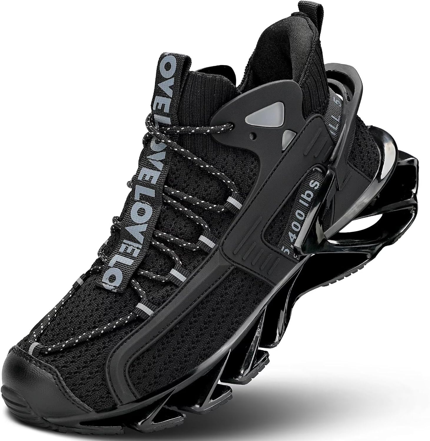 

Мужские кроссовки для ходьбы и бега, теннисные, повседневные, модные, удобные, с антискользящей подошвой, спортивные, для тренировок Luogoks, черный