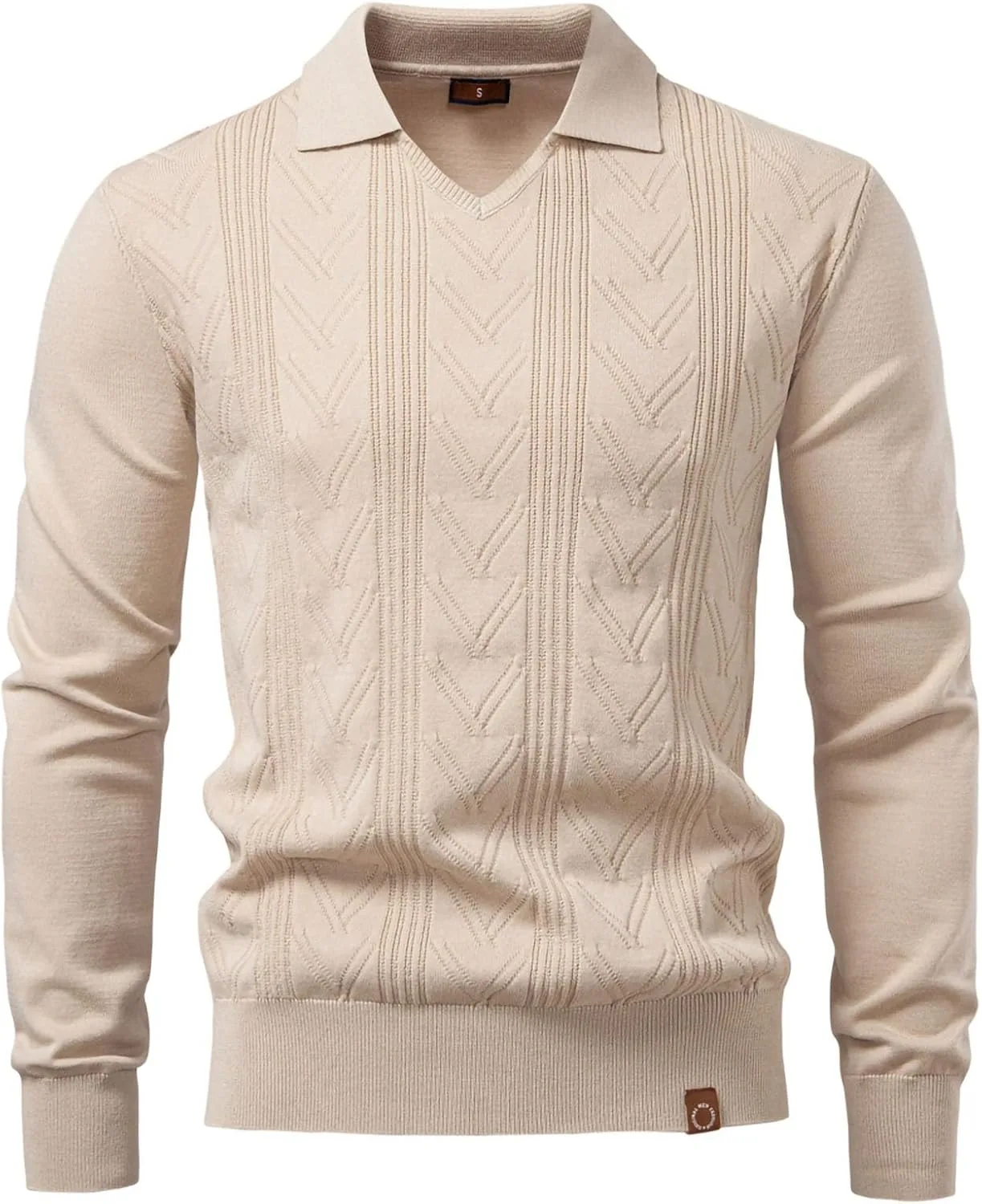 

Стильный свитер Cambkatl с лацканами и V-образным вырезом