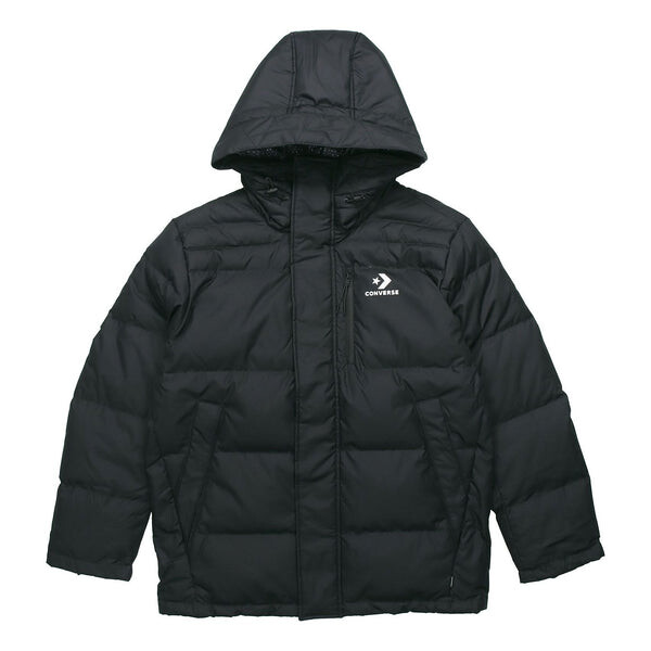 

Куртка men's outdoor with down feather jacket black Converse, черный
