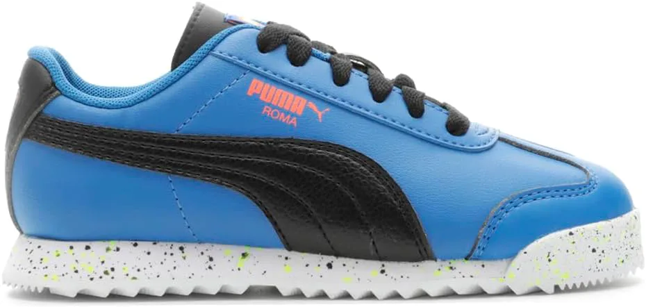 Детские кроссовки PUMA для девочек Roma Glxy2 с шнуровкой - синие, синий — фото 2