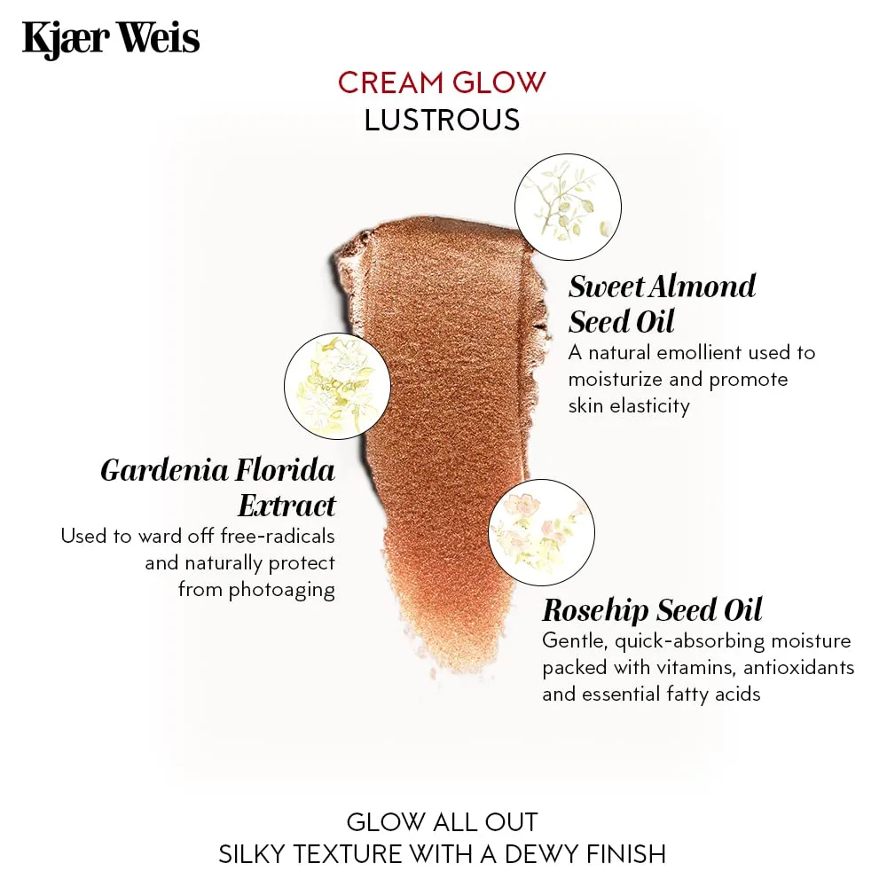 Kjaer Weis Cream Glow - Палитра кремовых хайлайтеров для щек, носа и бровей - Идеально подходит для контурирования. Продукция не тестируется на животных (Lustrous Iconic). Kjær Weis, Lustrous Iconic — фото 3